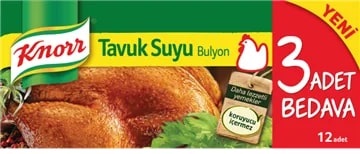 Knorr Tavuk Suyu Bulyon 12 Adet 120 Gr