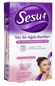 Sesu Yüz Ağda Bandı  Hassas Cilt 20 Adet